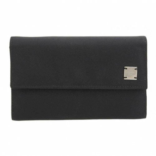 Pre-owned Fendi Cloth Wallet In Black