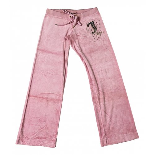 Pre-owned Juicy Couture Velvet Trousers In Pink