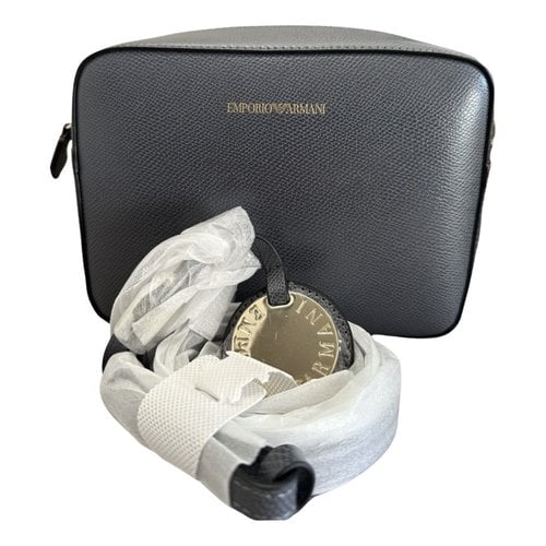 Pre-owned Emporio Armani Leather Handbag In Black