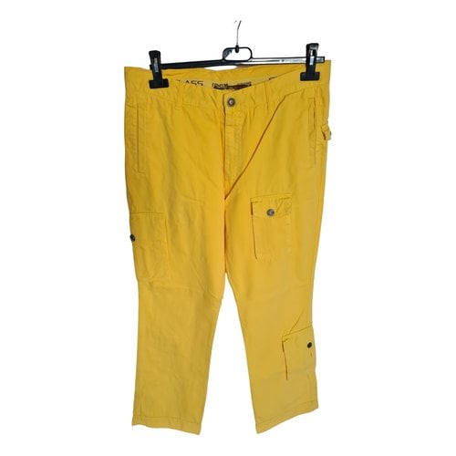 Pre-owned Roberto Cavalli Trousers In Yellow