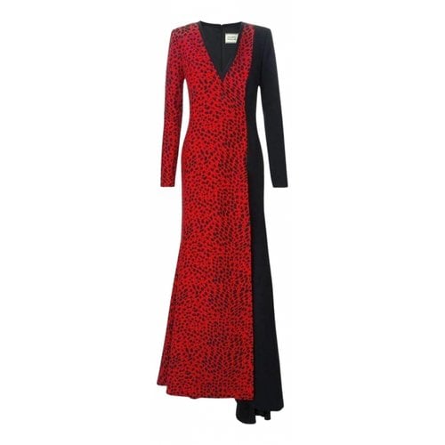 Pre-owned Fausto Puglisi Silk Maxi Dress In Red