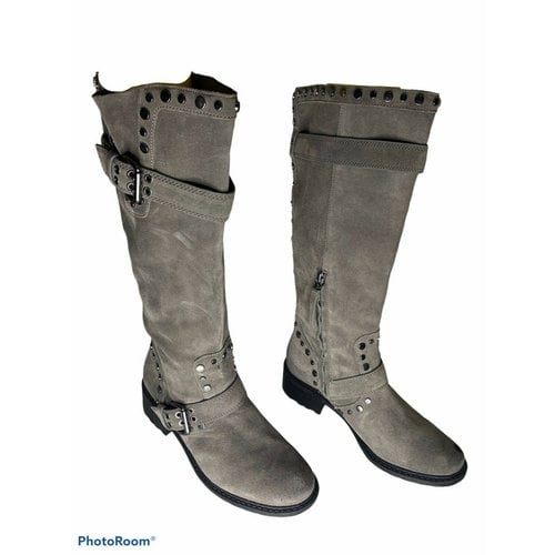 Pre-owned Sam Edelman Boots In Grey