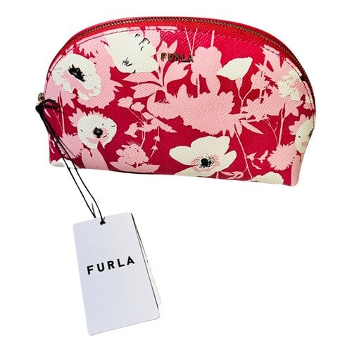 Pre-owned Furla Leather Clutch Bag In Pink