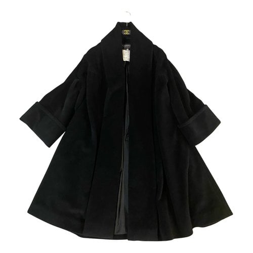 Pre-owned Chanel Wool Coat In Black