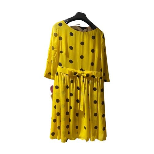 Pre-owned Moschino Cheap And Chic Silk Mini Dress In Yellow