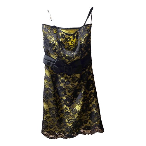 Pre-owned Moschino Cheap And Chic Lace Mini Dress In Yellow
