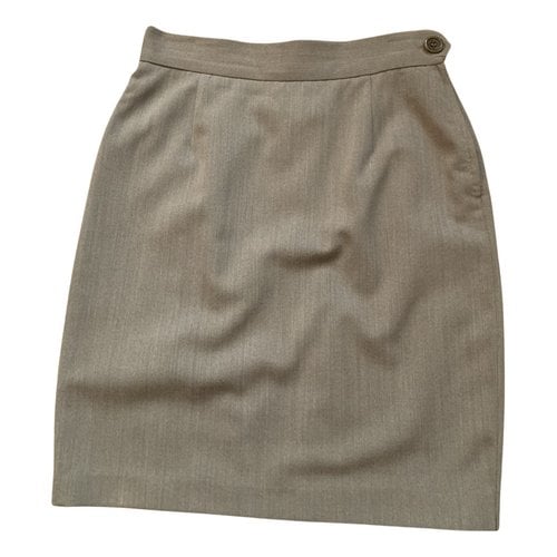 Pre-owned Moschino Wool Mid-length Skirt In Beige