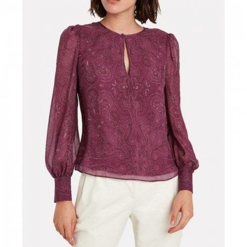 Pre-owned Intermix Silk Blouse In Purple