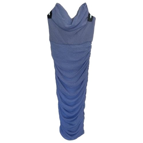 Pre-owned Michael Costello Maxi Dress In Blue