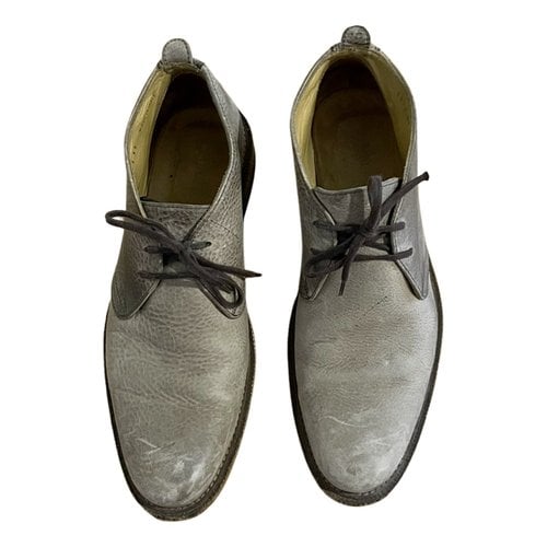 Pre-owned Billy Reid Leather Lace Ups In Beige