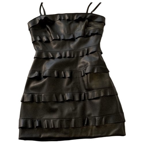 Pre-owned Bailey44 Vegan Leather Mini Dress In Black