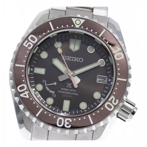 Pre-owned Seiko Watch In Brown