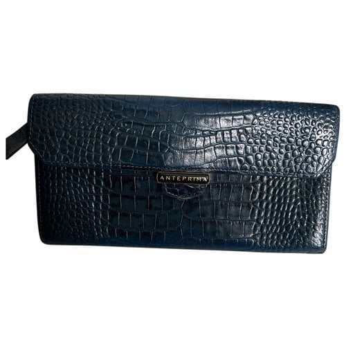 Pre-owned Anteprima Leather Wallet In Blue