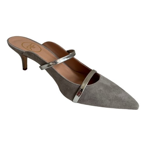 Pre-owned Roberto Festa Leather Mules In Grey
