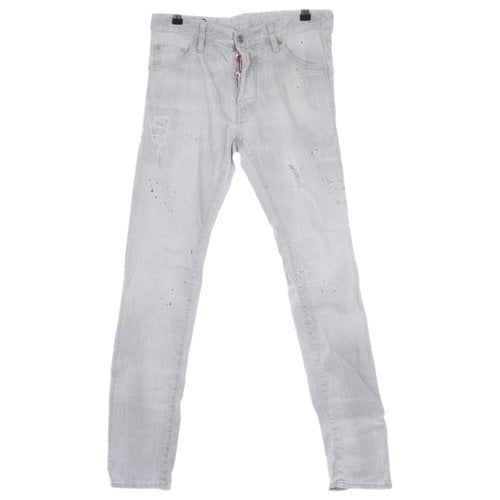 Pre-owned Dsquared2 Boyfriend Jeans In Grey