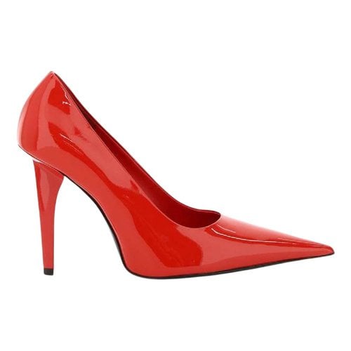 Pre-owned Balenciaga Patent Leather Heels In Red