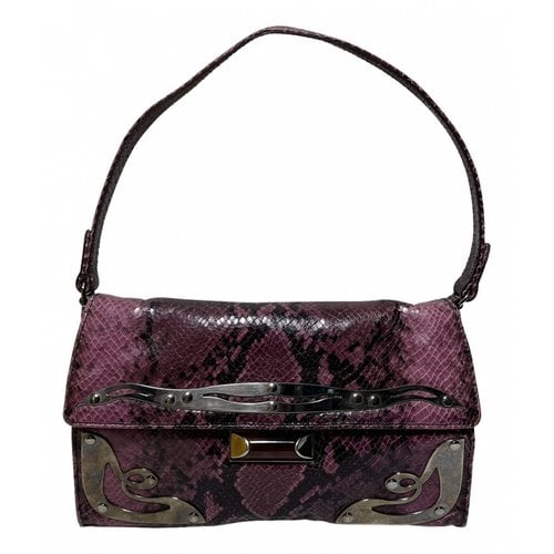 Pre-owned Miu Miu Leather Handbag In Purple