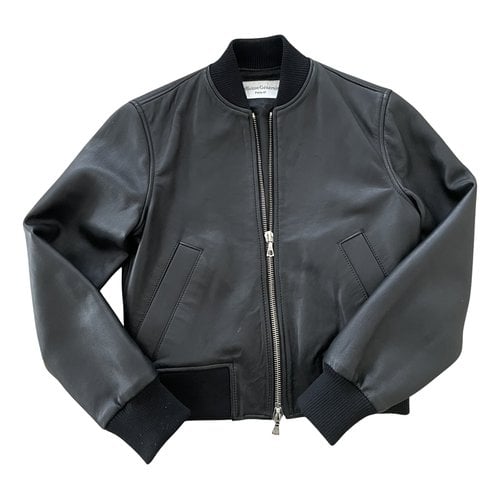 Pre-owned Officine Generale Leather Jacket In Black