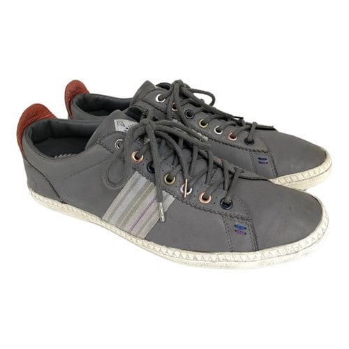Pre-owned Paul Smith Leather Low Trainers In Grey