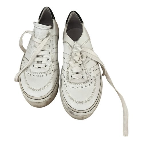 Pre-owned Claudie Pierlot Leather Trainers In White