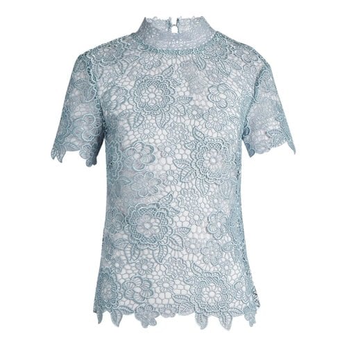 Pre-owned Self-portrait Lace Blouse In Blue