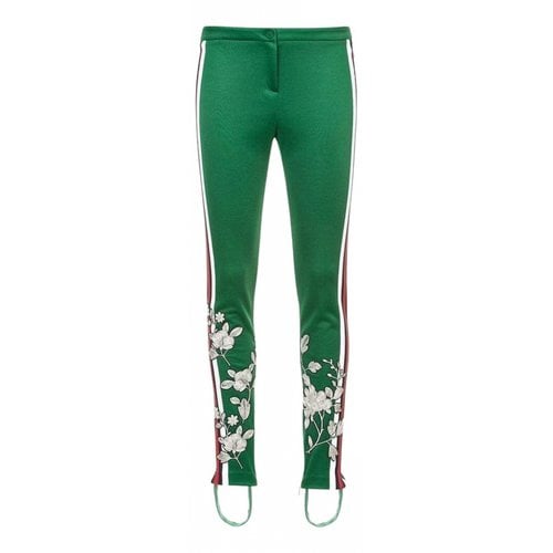 Pre-owned Gucci Leggings In Green