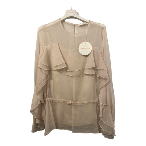 Pre-owned See By Chloé Cashmere Top In Pink