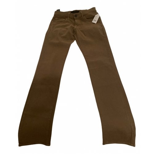 Pre-owned J Brand Straight Jeans In Khaki