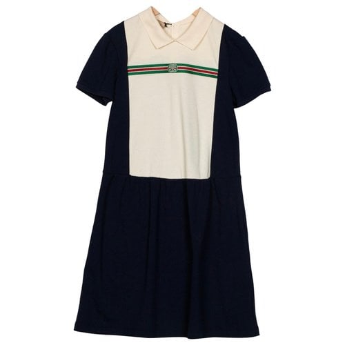 Pre-owned Gucci Mid-length Dress In Navy