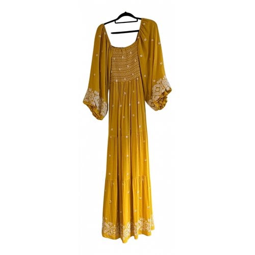 Pre-owned Hale Bob Maxi Dress In Yellow