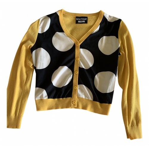Pre-owned Moschino Wool Cardigan In Multicolour