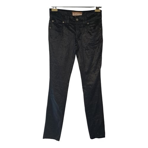 Pre-owned Galliano Slim Pants In Black