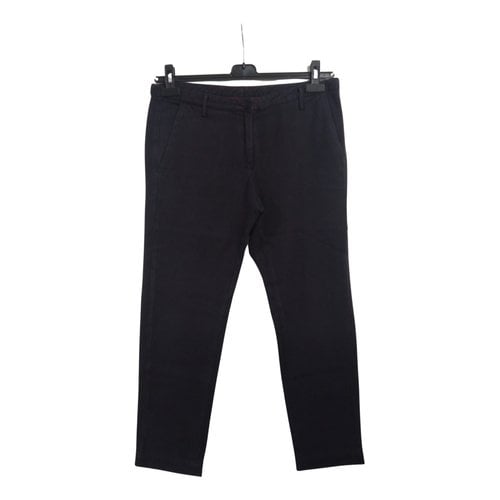 Pre-owned Massimo Alba Straight Pants In Black