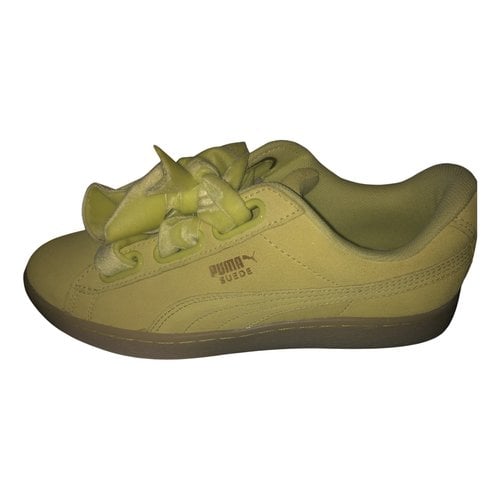 Pre-owned Puma Trainers In Yellow
