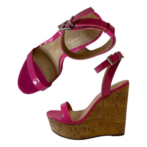 Pre-owned Schutz Patent Leather Sandals In Pink