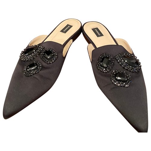 Pre-owned Pinko Mules In Black