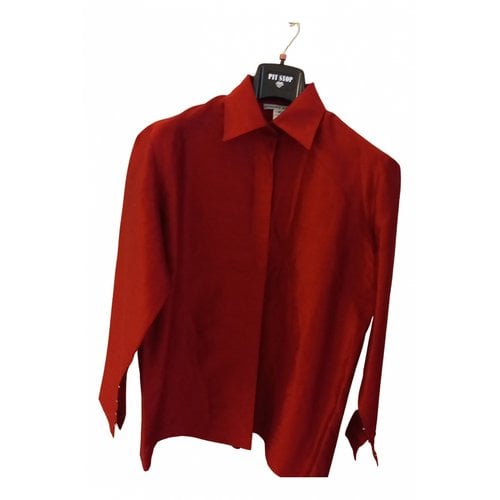 Pre-owned Liviana Conti Linen Blouse In Red
