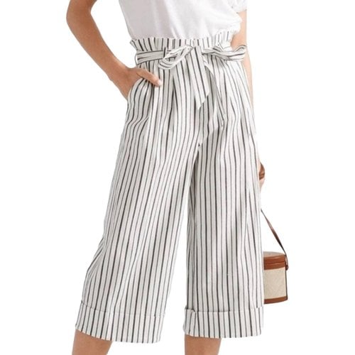 Pre-owned Alice And Olivia Large Pants In White