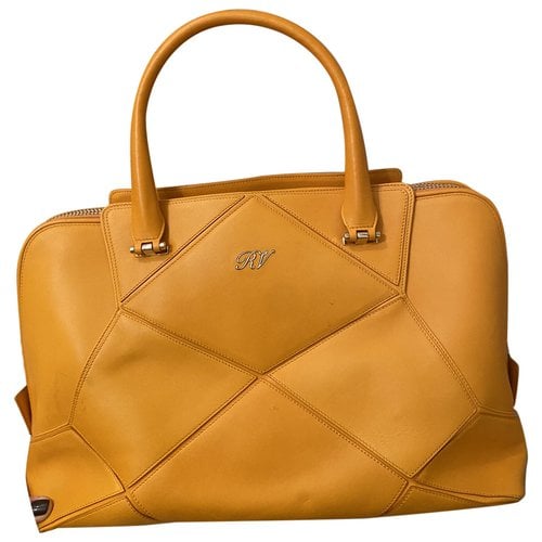 Pre-owned Roger Vivier Prismick Leather Handbag In Orange