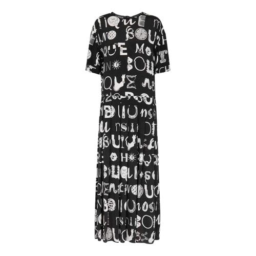 Pre-owned Moschino Silk Maxi Dress In Black