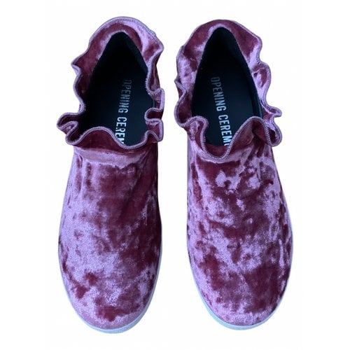 Pre-owned Opening Ceremony Velvet Trainers In Pink