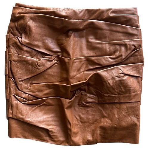 Pre-owned Dolce & Gabbana Mini Skirt In Brown