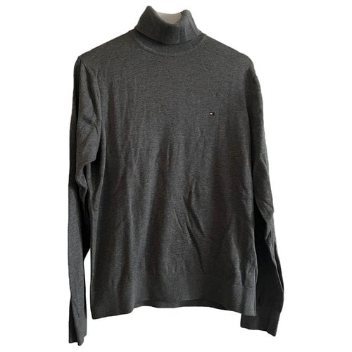 Pre-owned Tommy Hilfiger Silk Pull In Grey