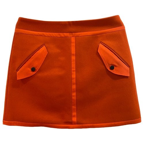 Pre-owned Rag & Bone Wool Mini Skirt In Orange