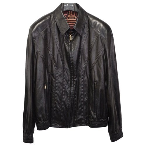 Pre-owned Zilli Leather Jacket In Black