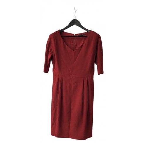 Pre-owned Gucci Wool Mini Dress In Red