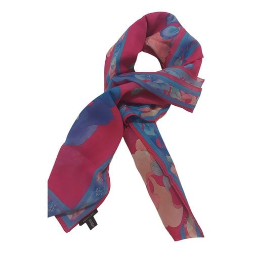 Pre-owned Leonard Silk Stole In Pink