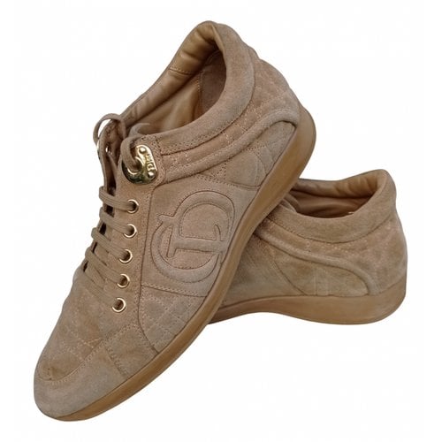 Pre-owned Dior Leather Trainers In Beige