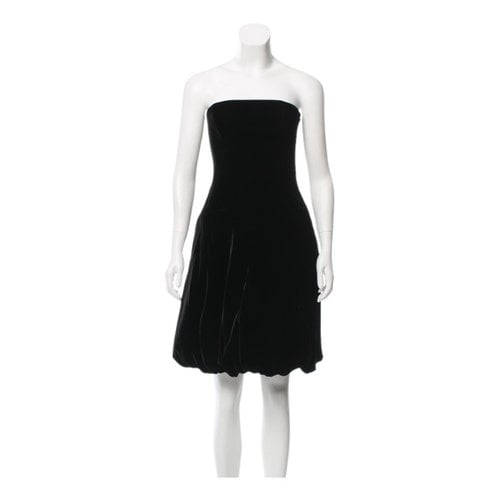 Pre-owned Ralph Lauren Velvet Mid-length Dress In Black