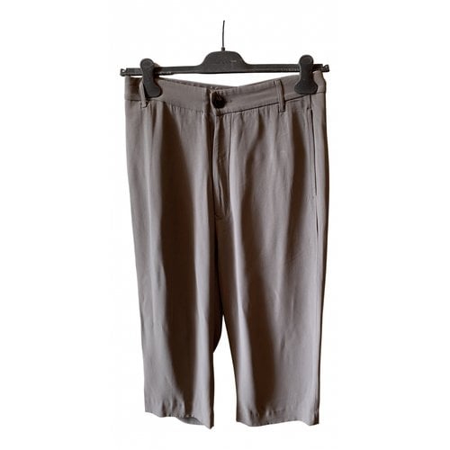 Pre-owned Rick Owens Straight Pants In Grey